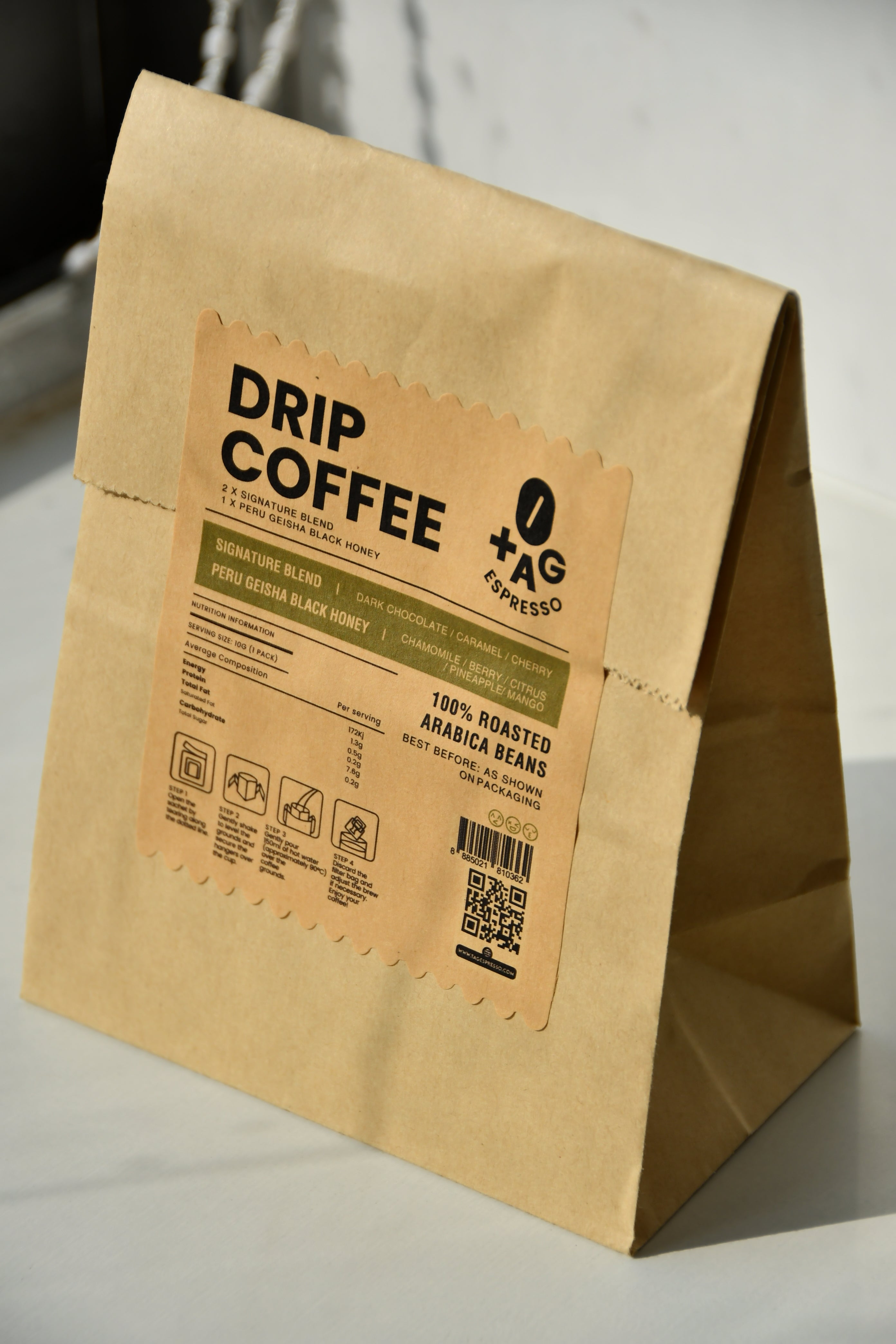 Drip Coffee Bundle 3 Packs (Peru Geisha Black Honey & Signature Blend)
