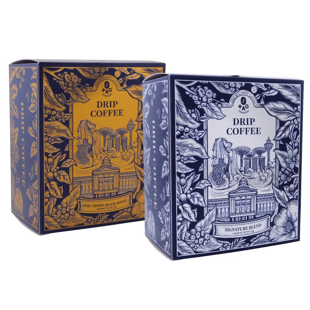 Drip Coffee Bundle Box – Signature Blend + Peru Geisha (14 Packs) | TAG Espresso Specialty Coffee